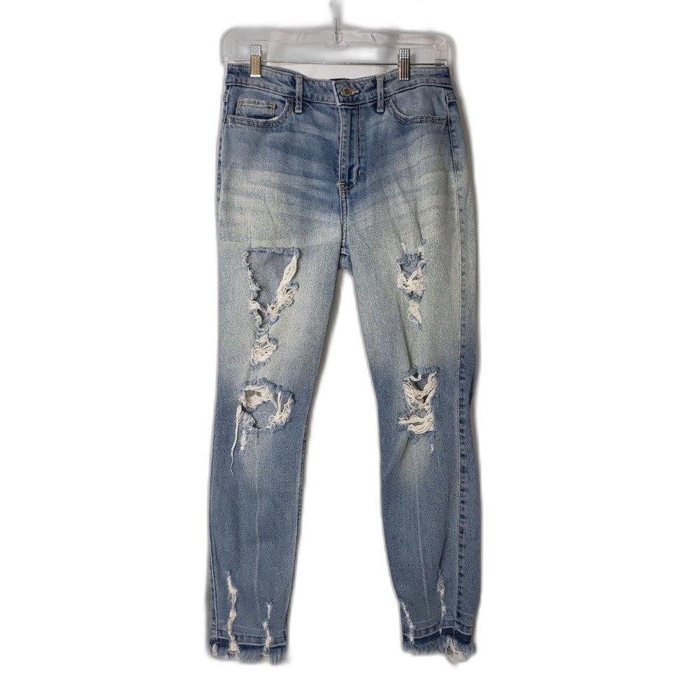 HOLLISTER High Rise Super Skinny Crop Vintage Stretch Jeans Juniors Size 5R